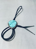 Substantial Vintage Native American Navajo Spiderweb Turquoise Sterling Silver Huge Bolo-Nativo Arts