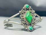 Very Rare Vintage Native American Navajo Orvil Jack Turquoise Sterling Silver Bracelet-Nativo Arts