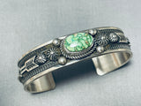 Al Jake Native American Navajo High Grade Carico Lake Turquoise Sterling Silver Bracelet-Nativo Arts