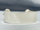 Very Unique End Turquoise Native American Navajo Sterling Silver Bracelet Cuff-Nativo Arts