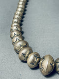 Sturdy Hand Tooled Vintage Native American Navajo Sterling Silver Necklace-Nativo Arts