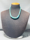 Native American Traditional Vintage Santo Domingo Turquoise Sterling Silver Necklace-Nativo Arts