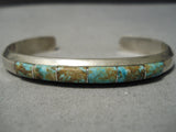 Thicker Vintage Native American Navajo Royston Turquoise Sterling Silver Bracelet Old-Nativo Arts