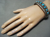 Bea Nez Vintage Native American Navajo Sleeping Beauty Turquoise Sterling Silver Bracelet Old-Nativo Arts