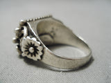 Thick And Heavy!! Vintage Native American Navajo Turquoise Sterling Silver Ring Old-Nativo Arts