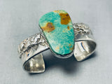 Amazing Vintage Native American Navajo Gigantic Royston Turquoise Sterling Silver Bracelet-Nativo Arts