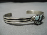 Very Rare Vintage Native American Navajo Dry Creek Turquoise Sterling Silver Bracelet-Nativo Arts