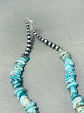 Majestic Native American Navajo Turquoise Sterling Silver Gigantic Necklace-Nativo Arts
