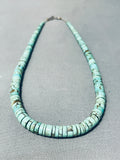 Native American Exquisite Vintage Santo Domingo Turquoise Sterling Silver Necklace-Nativo Arts