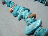 Fabulous Vintage Navajo Kingman Turquoise Necklace Native American Old-Nativo Arts