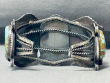 127 Grams Heavy Native American Navajo #8 Turquoise Sterling Silver Bracelet Cuff-Nativo Arts