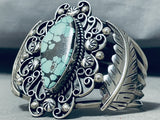 Museum Vintage Native American Navajo Spiderweb Turquoise Sterling Silver Bracelet-Nativo Arts