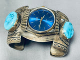 One Of The Best Thomas Singer Vintage Native American Navajo Turquoise Sterling Silver Bracelet-Nativo Arts