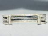 Sensational signed Vintage Native American Navajo Sterling Silver Bracelet-Nativo Arts