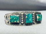 Early Vintage Native American Navajo Cerrillos Turquoise Sterling Silver Bracelet-Nativo Arts