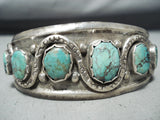 Native American Important Snake Vintage Navajo Royston Turquoise Sterling Silver Snake Bracelet-Nativo Arts