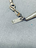 Rare Signed Vintage Native American Navajo Hand Hammered Sterling Silver Necklace-Nativo Arts