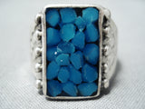 Beautiful Vintage Navajo Native American Turquoise Sterling Silver Ring-Nativo Arts