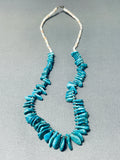 Stunning Vintage Native American Navajo Turquoise Shell Sterling Silver Necklace-Nativo Arts
