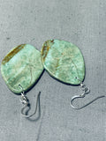 Native American Amazing Santo Domingo Royston Turquoise Sterling Silver Earrings-Nativo Arts
