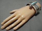 Incredible Zuni Native American Sterling Silver 3d Kachina Bracelet Cuff-Nativo Arts