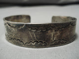 Wonderful Vintage Navajo Sterling Silver Native American Bracelet Old-Nativo Arts