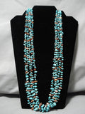 Incredible Vintage Navajo Turquoise Heishi Native American Necklace Old-Nativo Arts