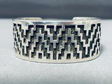 Heavy Unique Vintage Native American Navajo Tommy Jackson Sterling Silver Bracelet-Nativo Arts