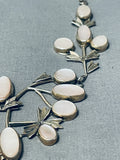 Most Detailed Vintage Native American Navajo Pink Shell Sterling Silver Garden Necklace-Nativo Arts