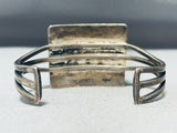 Thunderfoot Vintage Native American Navajo Green Turquoise Inlay Sterling Silver Bracelet-Nativo Arts