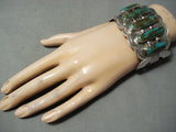 One Of Biggest Best Vintage Native American Navajo Royston Turquoise Sterling Silver Bracelet-Nativo Arts