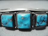 Verdy Jake Vintage Native American Navajo Morenci Turquoise Sterling Silver Bracelet Old-Nativo Arts