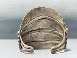 One Of The Biggest Crazy Vintage Native American Navajo Turquoise Sterling Silver Bracelet-Nativo Arts