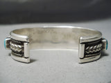 Important Vintage Native American Navajo Tommy Tso Turquoise Sterling Silver Bracelet Cuff-Nativo Arts