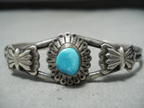 Phenomenal Vintage Native American Navajo Old Kingman Turquoise Sterling Silver Bracelet-Nativo Arts