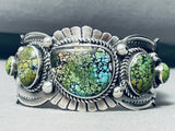 Best Donny Johnson Vintage Native American Navajo Spiderweb Turquoise Sterling Silver Bracelet-Nativo Arts