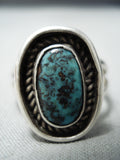 Beautiful Vintage Native American Navajo Matching Turquoise Ring Earrings Set-Nativo Arts