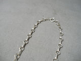 Important Vintage Native American Navajo Martinez Family Lapis Sterling Silver Necklace-Nativo Arts