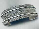 One Of The Most Detailed Ever Southwestern Sterling Silver Cuff Bracelet-Nativo Arts