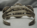 Native American One Of The Best Vintage Ingot Persin Turquoise Hand Tooled Bracelet Old-Nativo Arts