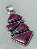 Native American Fascinating Vintage Santo Domingo 4 Sugulite Sterling Silver Pendant-Nativo Arts