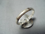 Marvelous Vintage Navajo Turquoise Sterling Silver Ring Native American Old-Nativo Arts