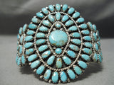 Authentic Vintage Native American Navajo Larry Moses Begay Turquoise Sterling Silver Bracelet-Nativo Arts