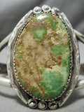 Very Rare Vintage Native American Navajo Carico Lake Turquoise Sterling Silver Bracelet-Nativo Arts