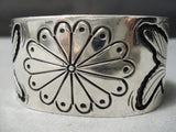 Huge Heavy Flying Birds Vintage Native American Navajo Concho Sterling Silver Bracelet Old-Nativo Arts