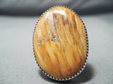 Impressive San Felipe Orange Spiny Sterling Silver Ring Native American-Nativo Arts