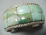 Striking San Felipe Native American Royston Turquoise Sterling Silver Bracelet-Nativo Arts