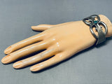 Ornate Vintage Native American Navajo Royston Turquoise Sterling Silver Bracelet-Nativo Arts