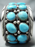 Fabulous Vintage Native American Navajo Turquoise Sterling Silver Bracelet-Nativo Arts