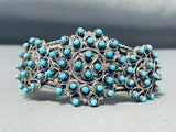 Eyes Of Turquoise Vintage Native American Zuni Sterling Silver Bracelet-Nativo Arts
